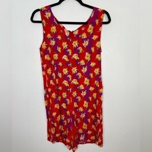 Vintage floral colorful romper